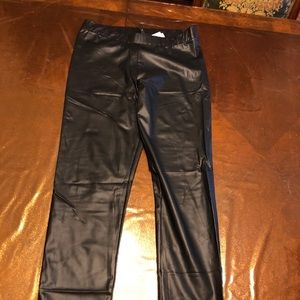 Faux leather leggings
